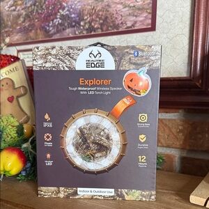 Realtree Edge Explorer Tough Waterproof Wireless Speaker With LED Torch Light